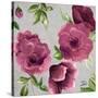 Gray and Plum Florals II-Patricia Pinto-Stretched Canvas