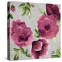 Gray and Plum Florals II-Patricia Pinto-Stretched Canvas