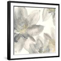 Gray and Silver Flowers I-Chris Paschke-Framed Art Print