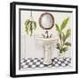 Gray Cottage Bathroom II-Silvia Vassileva-Framed Art Print