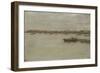 Gray Day on the Bay, C.1886 (Oil on Wood)-William Merritt Chase-Framed Giclee Print