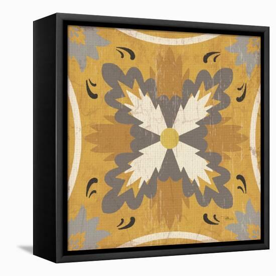 Gray Glow Square XVIII-Pela Design-Framed Stretched Canvas