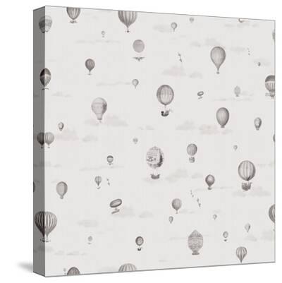 'Gray Hot Air Balloons' Stretched Canvas Print , DecoWorks