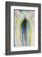 Gray Lines with Black, Blue, and Yellow, c.1925-Georgia O'Keeffe-Framed Art Print