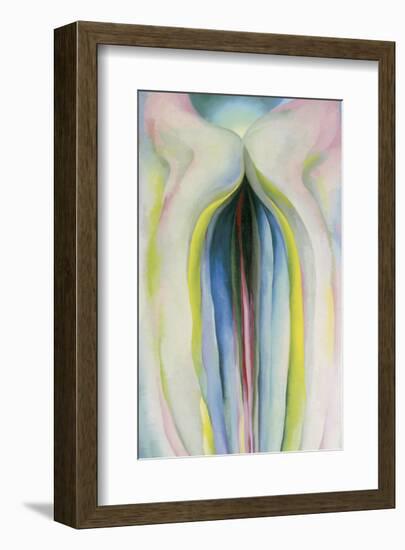 Gray Lines with Black, Blue, and Yellow, c.1925-Georgia O'Keeffe-Framed Art Print