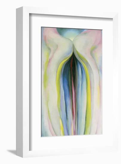 Gray Lines with Black, Blue, and Yellow, c.1925-Georgia O'Keeffe-Framed Art Print