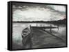 Gray Morning on the Lake-Elizabeth Medley-Framed Stretched Canvas