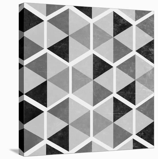 Gray Pattern I-null-Stretched Canvas