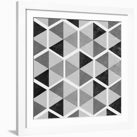 Gray Pattern I-null-Framed Art Print