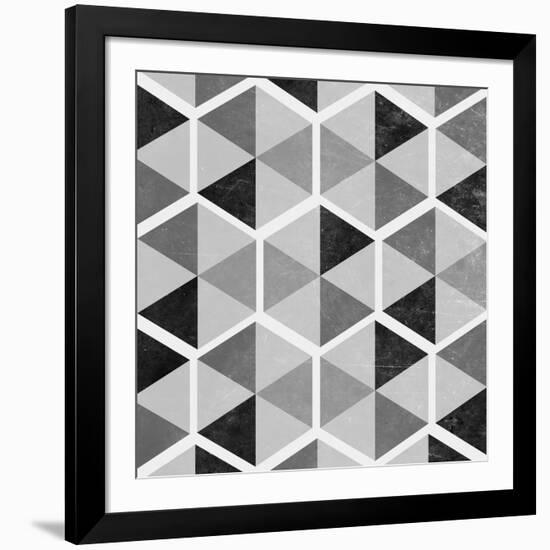 Gray Pattern I-null-Framed Art Print