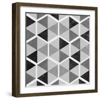 Gray Pattern I-null-Framed Art Print