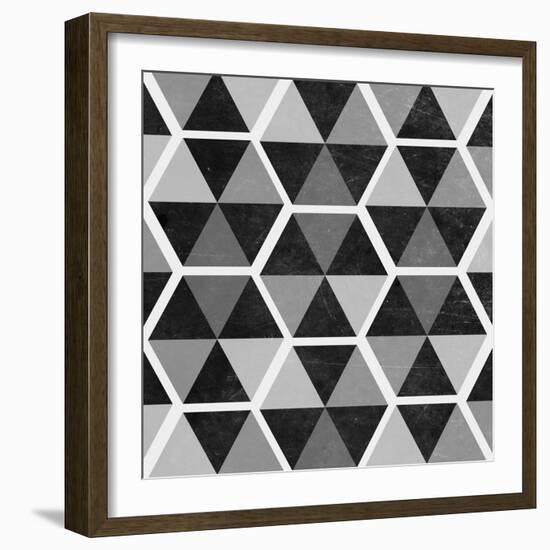 Gray Pattern II-null-Framed Art Print