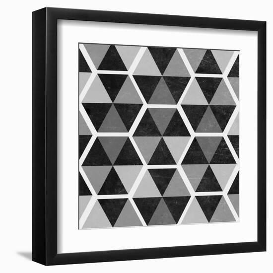 Gray Pattern II-null-Framed Art Print