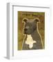 Gray Pit Bull-John W^ Golden-Framed Art Print