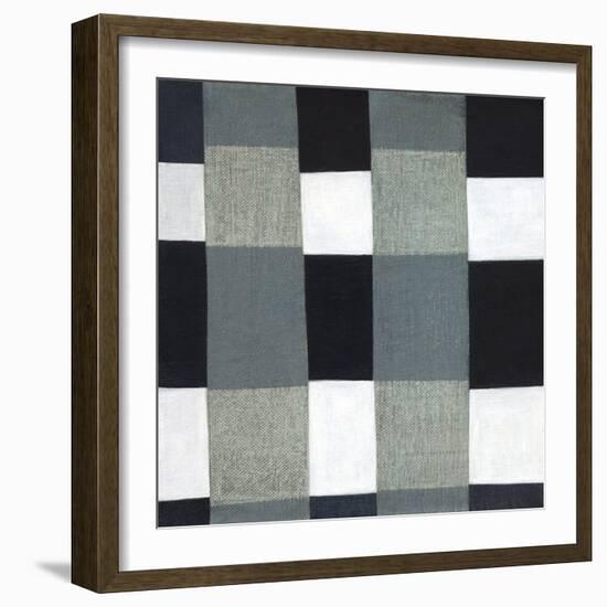 Gray Plaid 1-Laura Nugent-Framed Art Print