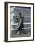 Gray Sandstone Statue Depicting Guardian, Standing at Entrance of Audience Hall-null-Framed Giclee Print