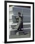 Gray Sandstone Statue Depicting Guardian, Standing at Entrance of Audience Hall-null-Framed Giclee Print