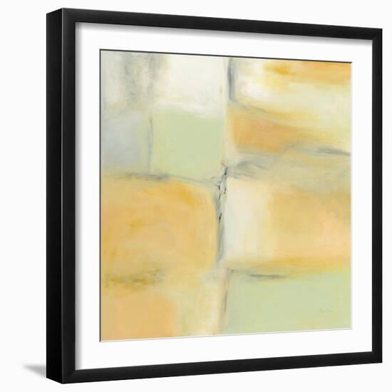 Gray Stone and Gold-Piper Rhue-Framed Art Print