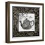 Gray Tea Damask-Diane Stimson-Framed Art Print