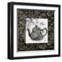 Gray Tea Damask-Diane Stimson-Framed Art Print