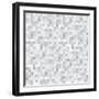 Gray Tiles Pattern-pzAxe-Framed Art Print