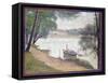Gray Weather, Grand Jatte-Georges Seurat-Framed Stretched Canvas
