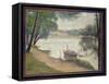 Gray Weather, Grande Jatte, c.1886-88-Georges Pierre Seurat-Framed Stretched Canvas