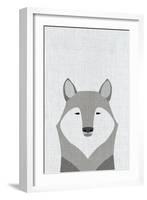 Gray Wolf-Annie Bailey Art-Framed Art Print