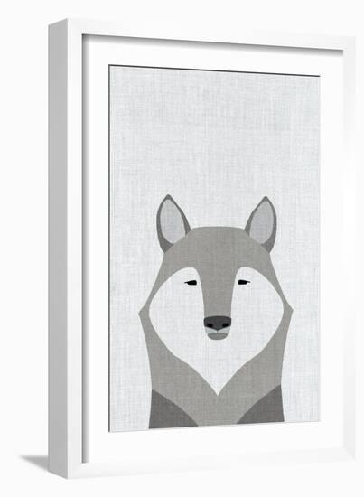 Gray Wolf-Annie Bailey Art-Framed Art Print