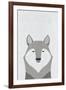 Gray Wolf-Annie Bailey Art-Framed Art Print