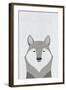 Gray Wolf-Annie Bailey Art-Framed Art Print