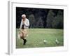 Grayleg Geese Follow Austrian Ethologist Konrad Lorenz who Taught them to Accept Him as its Mother-Nina Leen-Framed Premium Photographic Print