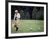 Grayleg Geese Follow Austrian Ethologist Konrad Lorenz who Taught them to Accept Him as its Mother-Nina Leen-Framed Premium Photographic Print