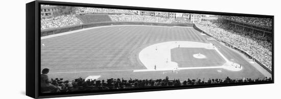 Grayscale: Wrigley Field, Chicago, Cubs V. Rockies, Illinois-null-Framed Stretched Canvas