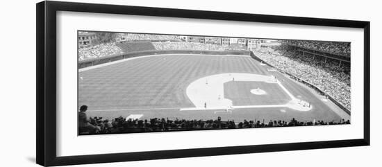 Grayscale: Wrigley Field, Chicago, Cubs V. Rockies, Illinois-null-Framed Photographic Print