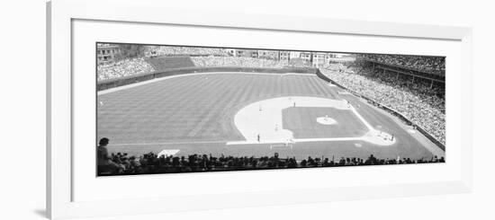 Grayscale: Wrigley Field, Chicago, Cubs V. Rockies, Illinois-null-Framed Photographic Print