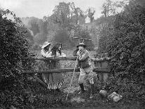 Fishermen Overhaul the Nets on Their Boats at Scarborough Yorkshire-Graystone Bird-Mounted Photographic Print