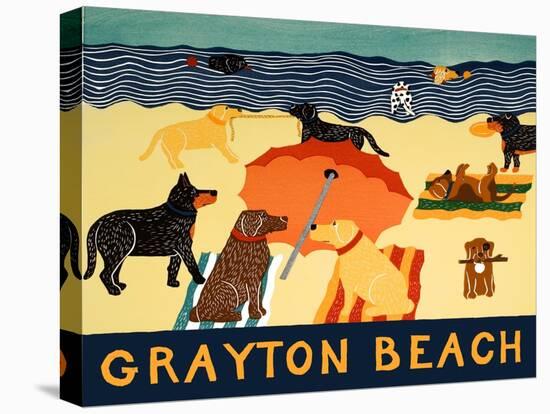 Grayton Beach-Stephen Huneck-Stretched Canvas