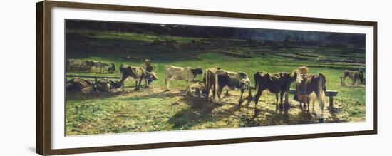 Grazing, 1886-Giovanni Segantini-Framed Premium Giclee Print