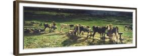 Grazing, 1886-Giovanni Segantini-Framed Premium Giclee Print