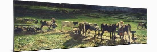 Grazing, 1886-Giovanni Segantini-Mounted Premium Giclee Print