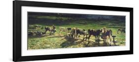 Grazing, 1886-Giovanni Segantini-Framed Giclee Print