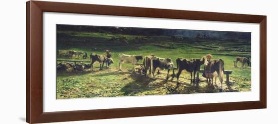 Grazing, 1886-Giovanni Segantini-Framed Giclee Print