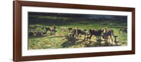 Grazing, 1886-Giovanni Segantini-Framed Giclee Print