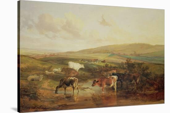 Grazing Animals-Thomas Sidney Cooper-Stretched Canvas