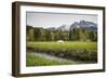 Grazing Horse in Pasture in Bavarian Alps with Snow-Sheila Haddad-Framed Photographic Print