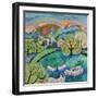 Grazing Sheep, 2021 (acrylics on paper)-Lisa Graa Jensen-Framed Giclee Print