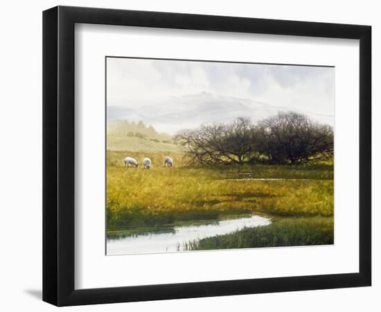 Grazing Sheep-Miguel Dominguez-Framed Giclee Print