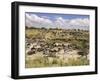 Grazing Zebras and Wildebeest Staged for the Crossing, Kenya-Joe Restuccia III-Framed Photographic Print