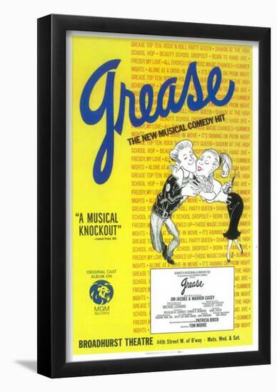 Grease - Broadway Poster , 1972-null-Framed Poster